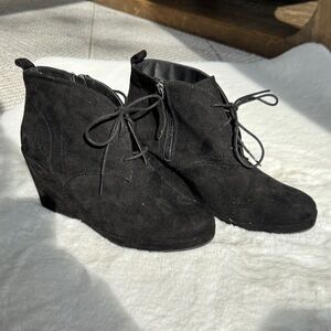 DV by Dolce Vita Black Suede Ankle Booties